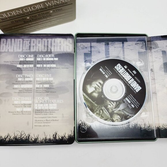 Band of Brothers DVD Set Tin Steelcase Box with Sleeve 6 discs HBO mini Series - Picture 4 of 12
